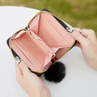 Women's Solid Color Pu Leather  Zipper Coin Purses main image 4
