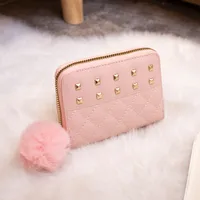 Women's Solid Color Pu Leather  Zipper Coin Purses sku image 5