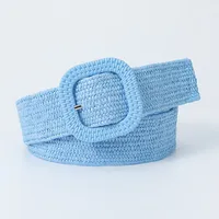 Sweet Simple Style Solid Color Pp Grass Plastic Women's Woven Belts sku image 6