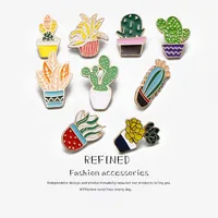 Simple Style Cactus Alloy Enamel Metal Unisex Brooches main image 2