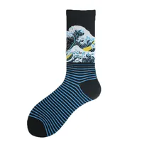 All Polyester Socks   Fashion Brand Animal Music Pepper Pattern Fashionable Polyester Socks Men's Medium Polyester Socks sku image 4