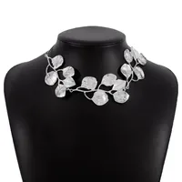 New Punk Style Simple  Metal Texture Multilayer Thick Chain Necklace sku image 9