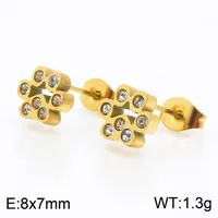 Wholesale Jewelry Simple Style Korean Style Animal Paw Print Titanium Steel 18K Gold Plated Plating Bracelets Earrings Necklace sku image 27