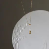 304 Stainless Steel 18K Gold Plated Simple Style Plating Solid Color Necklace Pendant main image 5