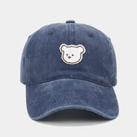 Women's Cute Bear Embroidery Curved Eaves Baseball Cap main image 2