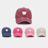 Women's Cute Bear Embroidery Curved Eaves Baseball Cap main image 1
