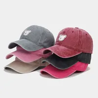 Women's Cute Bear Embroidery Curved Eaves Baseball Cap main image 4