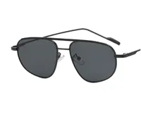 Simple Fine Leg Double Beam Toad Shaped Oval Trend Sunglasses Wholesale sku image 1