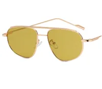 Simple Fine Leg Double Beam Toad Shaped Oval Trend Sunglasses Wholesale sku image 8