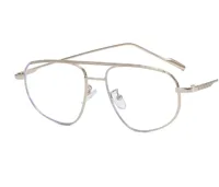 Simple Fine Leg Double Beam Toad Shaped Oval Trend Sunglasses Wholesale sku image 4