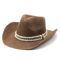 Unisex Basic Hawaiian Vacation Solid Color Flat Eaves Straw Hat sku image 15