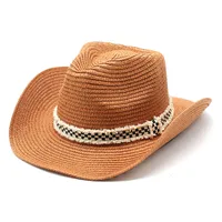 Unisex Basic Hawaiian Vacation Solid Color Flat Eaves Straw Hat sku image 8