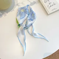 Women's Ig Style Simple Style Flower Satin Printing Silk Scarf sku image 10