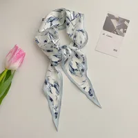 Women's Ig Style Simple Style Flower Satin Printing Silk Scarf sku image 13