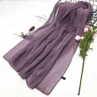 Women's Casual Simple Style Solid Color Cotton And Linen Scarf main image 5