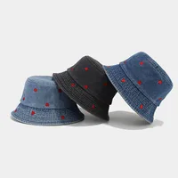 Women's Cute Sweet Heart Shape Big Eaves Bucket Hat main image 3