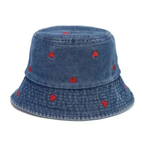 Women's Cute Sweet Heart Shape Big Eaves Bucket Hat main image 4