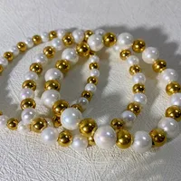 Basic Classic Style Geometric 304 Stainless Steel Imitation Pearl 18K Gold Plated Bracelets In Bulk main image 3