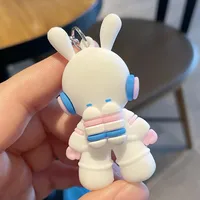 Cute Simple Style Astronaut Silica Gel Women's Keychain main image 3