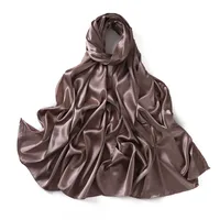 Women's Streetwear Solid Color Satin Winter Scarves sku image 9