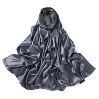 Women's Streetwear Solid Color Satin Winter Scarves sku image 12