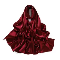 Women's Streetwear Solid Color Satin Winter Scarves sku image 11