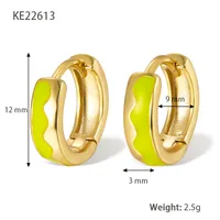 1 Pair 925 Sterling Silver Circle Round Hoop Earrings sku image 6