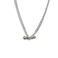 925 Sterling Silver Plating Ball Pendant Necklace main image 3