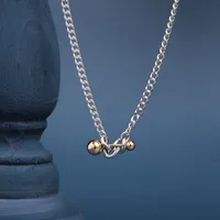925 Sterling Silver Plating Ball Pendant Necklace main image 1