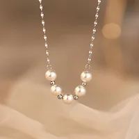 304 Stainless Steel 18K Gold Plated Sweet Plating Solid Color Necklace main image 5