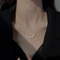 304 Stainless Steel 18K Gold Plated Sweet Plating Solid Color Necklace main image 3