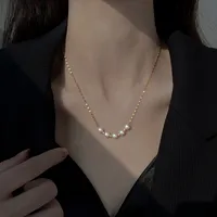 304 Stainless Steel 18K Gold Plated Sweet Plating Solid Color Necklace main image 1