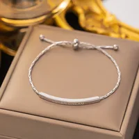 Simple Style Solid Color 304 Stainless Steel 18K Gold Plated Bracelets In Bulk main image 2