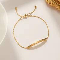 Simple Style Solid Color 304 Stainless Steel 18K Gold Plated Bracelets In Bulk main image 1