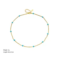 304 Stainless Steel 18K Gold Plated Vacation Beaded Plating Jewelry Necklace main image 3