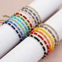 Basic Retro Shiny Solid Color Glass Wholesale Bracelets main image 1