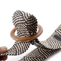 Basic Square Straw Woven Belt Women's Woven Belts main image 4