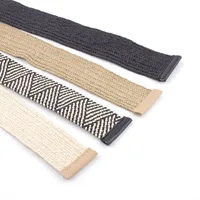 Basic Square Straw Woven Belt Women's Woven Belts main image 1
