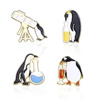 Cute Simple Style Penguin Alloy Stoving Varnish Women's Brooches main image 3