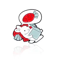 Cute Simple Style Rabbit Alloy Stoving Varnish Women's Brooches sku image 3