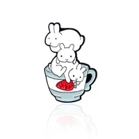 Cute Simple Style Rabbit Alloy Stoving Varnish Women's Brooches sku image 2