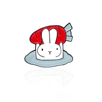 Cute Simple Style Rabbit Alloy Stoving Varnish Women's Brooches sku image 4