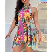 Women's Regular Dress Elegant Round Neck Sleeveless Floral Above Knee Daily Street main image 5