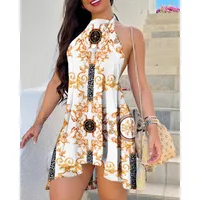 Women's Regular Dress Elegant Round Neck Sleeveless Floral Above Knee Daily Street main image 4