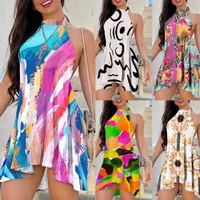 Women's Regular Dress Elegant Round Neck Sleeveless Floral Above Knee Daily Street main image 1