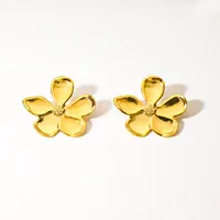 1 Pair Sweet Insect Flower Plating 304 Stainless Steel Turquoise 18K Gold Plated Ear Studs main image 3