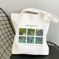 Women's Retro Oil Painting Shopping Bags sku image 13
