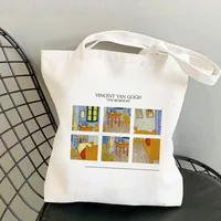 Women's Retro Oil Painting Shopping Bags sku image 24