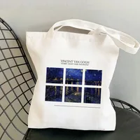Women's Retro Oil Painting Shopping Bags sku image 1