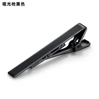 Tie Clip Copper Stainless Steel Electrophoresis Color Navy Blue Dark Blue Men's Silver Black And Golden Gift Box sku image 8